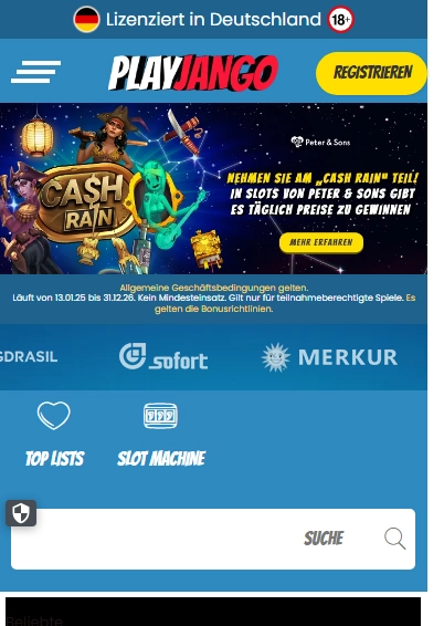 PlayJango Casino Mobile screenshot